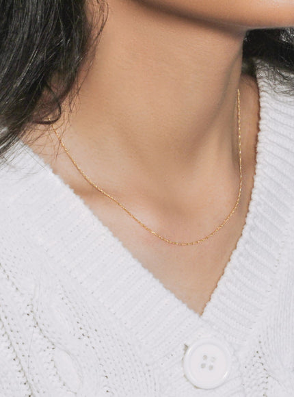 14k Yellow Gold Singapore Chain 0.8mm