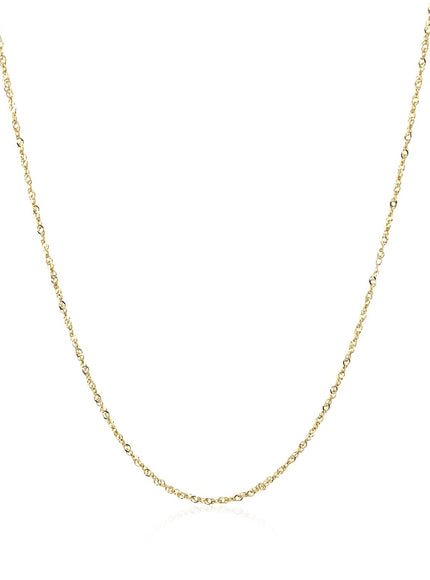 14k Yellow Gold Singapore Chain 0.8mm