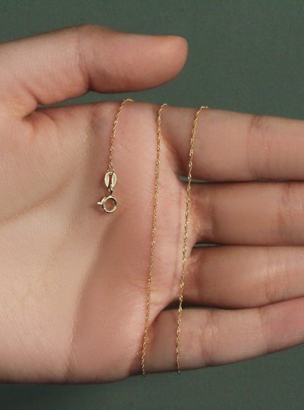 14k Yellow Gold Singapore Chain 0.8mm
