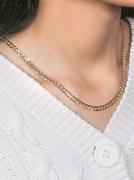 4.7mm 10k Yellow Gold Curb Chain