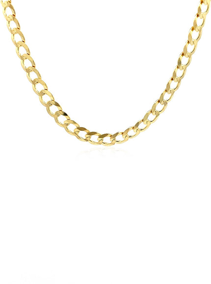 4.7mm 10k Yellow Gold Curb Chain