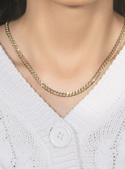 4.7mm 10k Yellow Gold Curb Chain