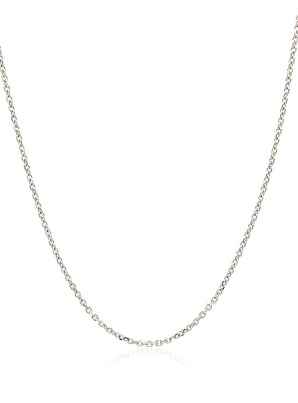 10k White Gold Cable Chain 1.1mm