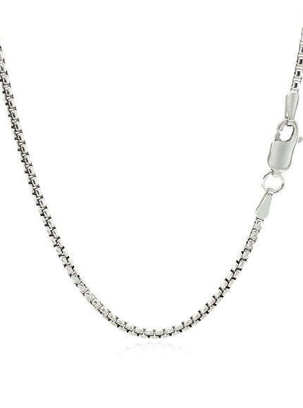 14k White Gold Round Box Chain 1.7mm