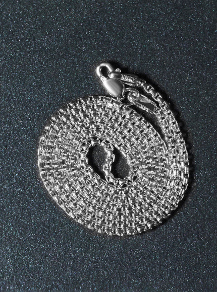 14k White Gold Round Box Chain 1.7mm