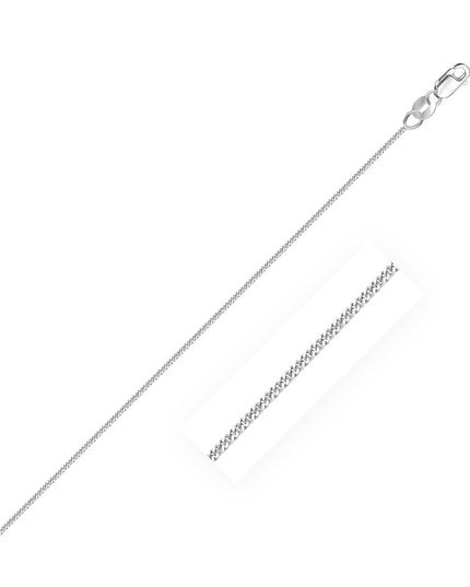 10k White Gold Gourmette Chain 1.0mm