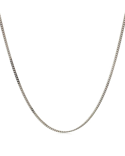 10k White Gold Gourmette Chain 1.0mm