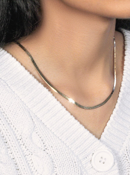 3.0mm 14k Yellow Gold Super Flex Herringbone Chain