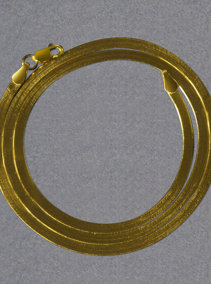 3.0mm 14k Yellow Gold Super Flex Herringbone Chain