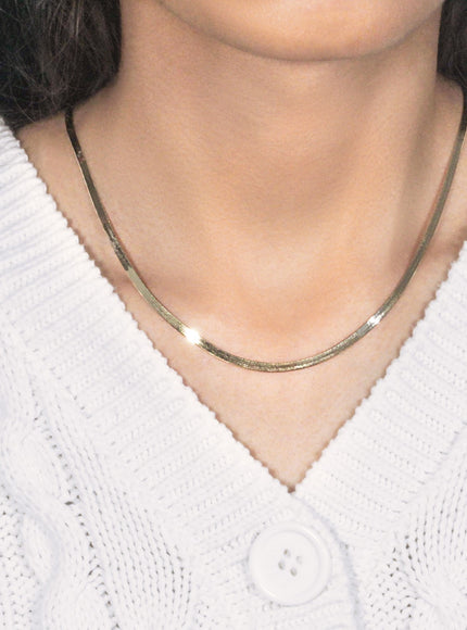 3.0mm 14k Yellow Gold Super Flex Herringbone Chain