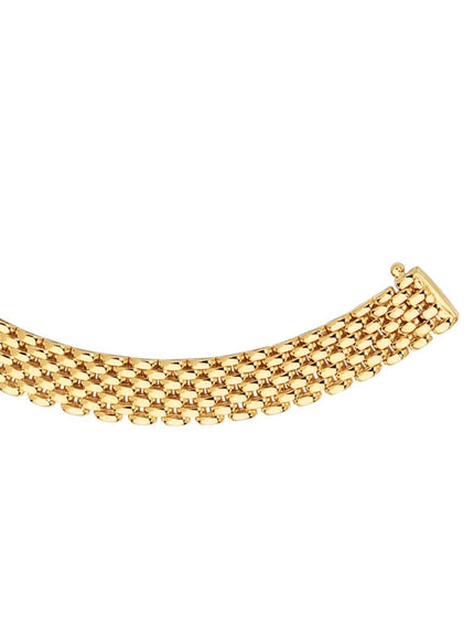 14k Yellow Gold Flexible Panther 9.0mm Line Necklace