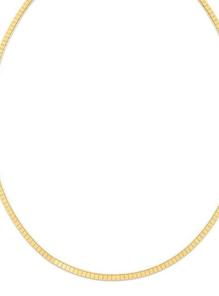 14k Yellow Gold Brick Omega Necklace