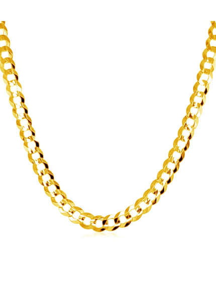 3.6mm 14k Yellow Gold Solid Curb Chain