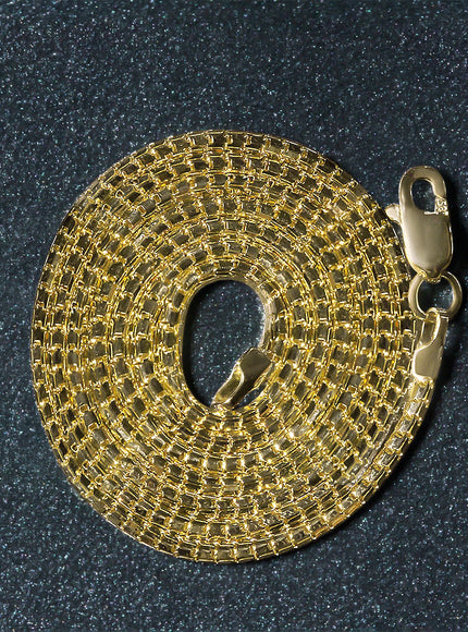 14k Yellow Gold Ice Chain 1.3mm