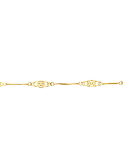 14k Yellow Gold Infinity Ankle Bracelet