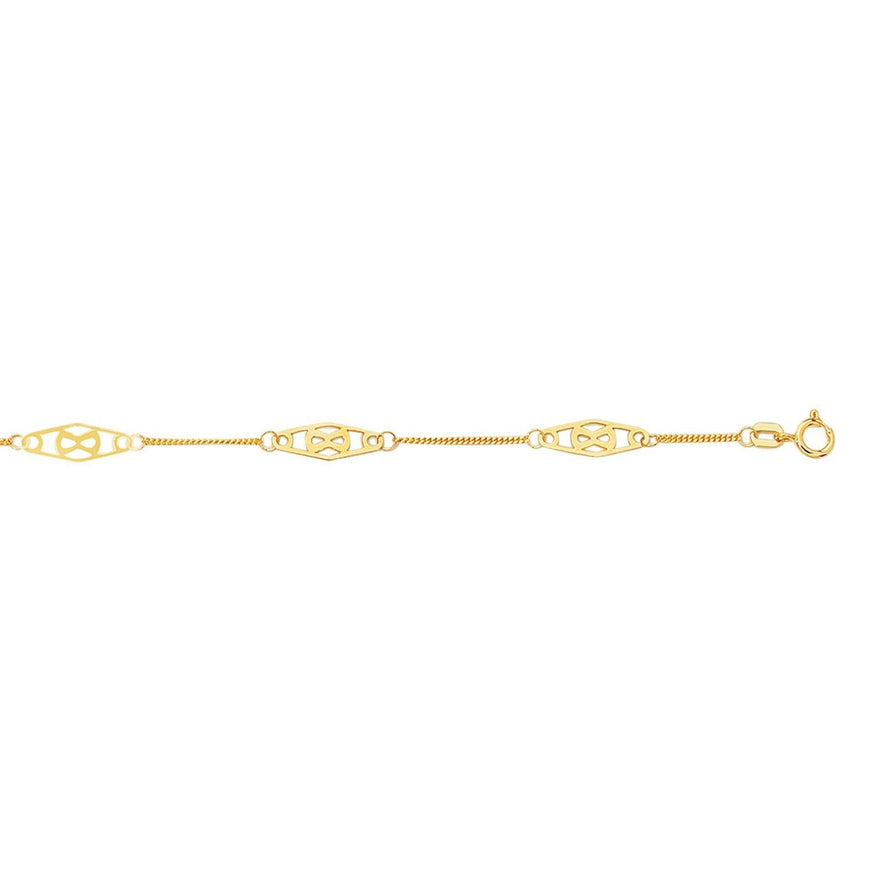 14k Yellow Gold Infinity Ankle Bracelet