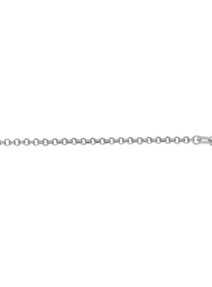 2.3mm 14k White Gold Rolo Chain