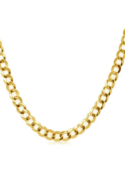 2.6mm 14k Yellow Gold Solid Curb Chain