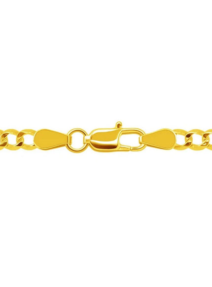 2.6mm 14k Yellow Gold Solid Curb Chain