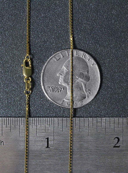 10k Yellow Gold Classic Box Chain 1.0mm