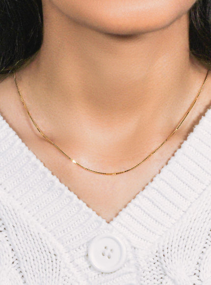 10k Yellow Gold Classic Box Chain 1.0mm