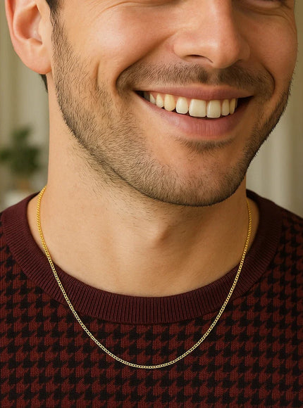 14k Yellow Gold Gourette Chain 1.0mm