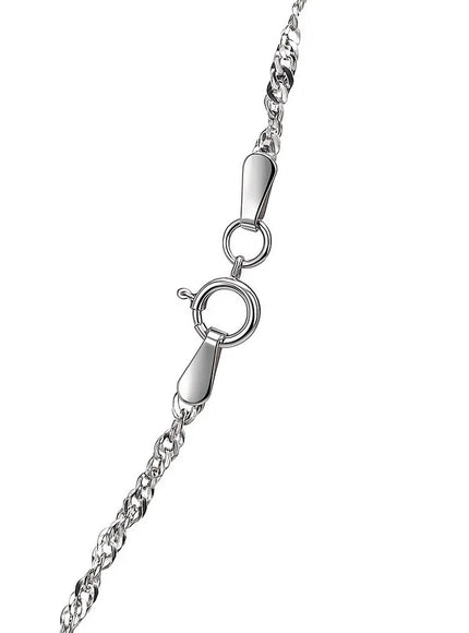 14k White Gold Singapore Chain 1.7mm