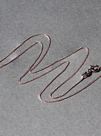 14k Rose Gold Diamond Cut Round Wheat Chain 0.6mm