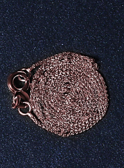 14k Rose Gold Diamond Cut Round Wheat Chain 0.6mm