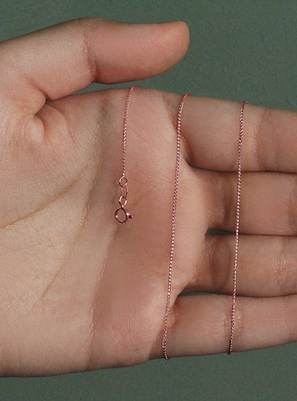 14k Rose Gold Diamond Cut Round Wheat Chain 0.6mm