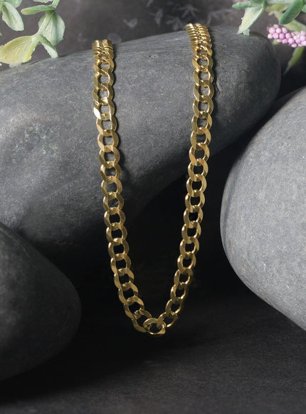 4.7mm 14k Yellow Gold Solid Curb Chain