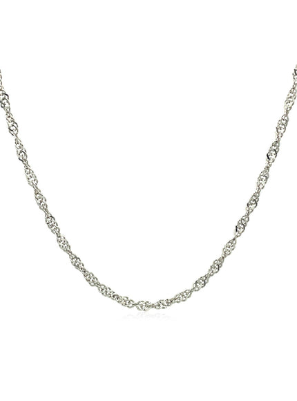 10k White Gold Singapore Chain 1.5mm