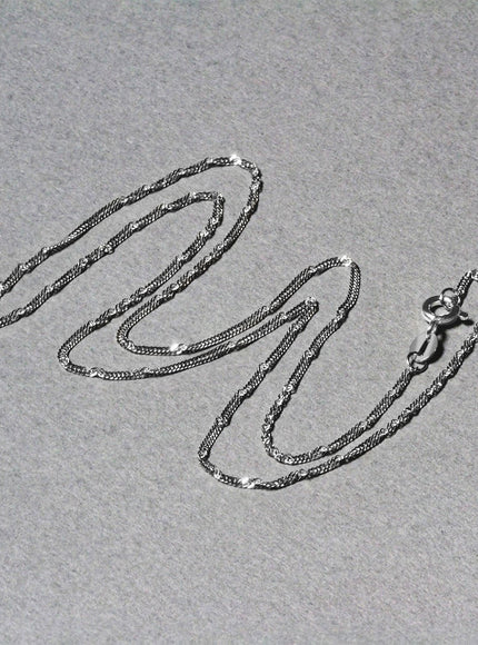 14k White Gold Singapore Chain 1.5mm