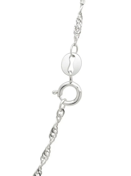 14k White Gold Singapore Chain 1.5mm