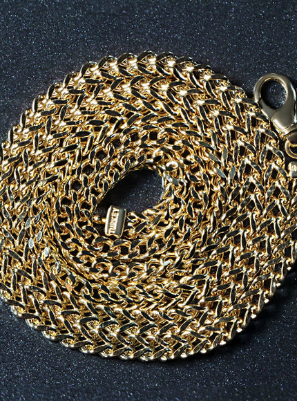 3.9mm 14k Yellow Gold Square Franco Chain