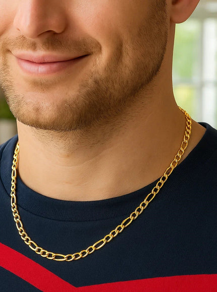 4.6mm 14k Yellow Gold Lite Figaro Chain