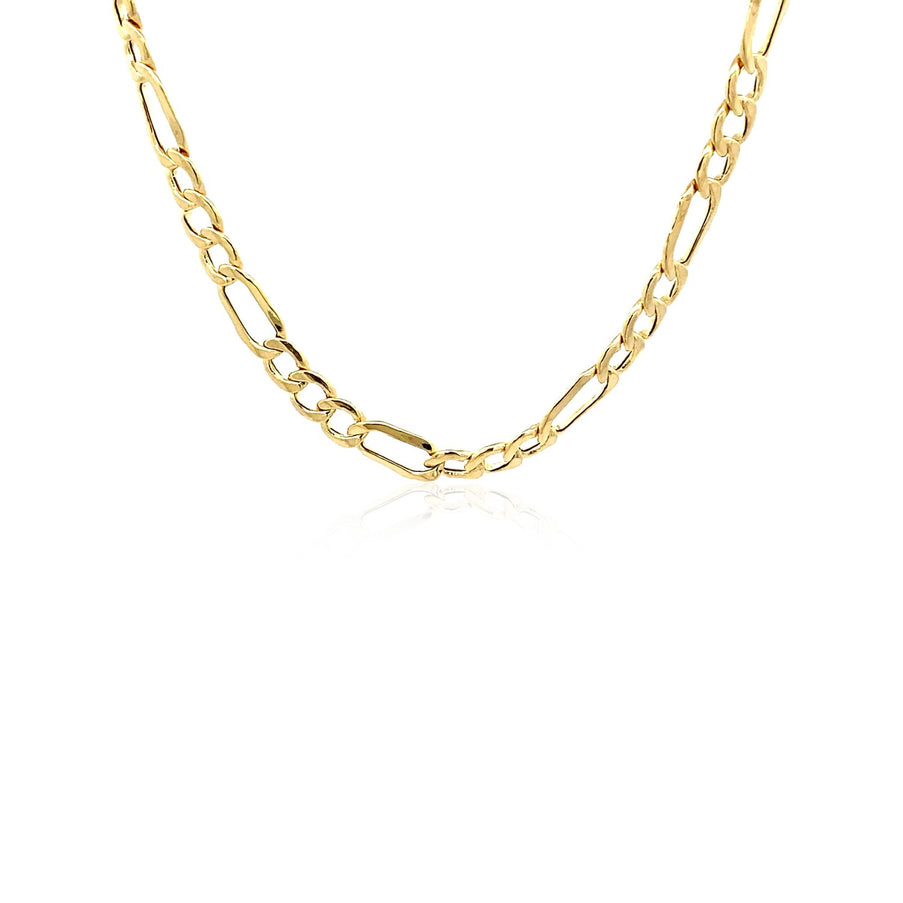 4.6mm 14k Yellow Gold Lite Figaro Chain