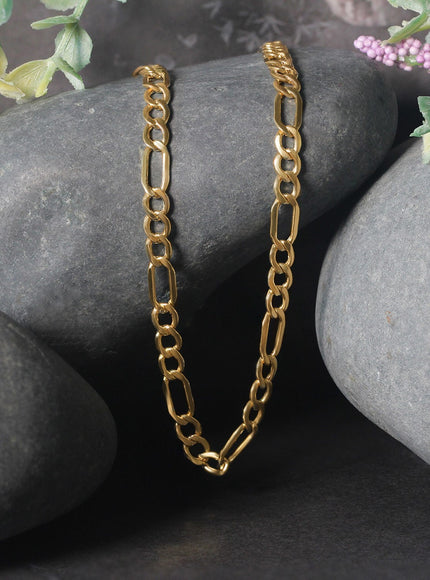 4.6mm 14k Yellow Gold Lite Figaro Chain