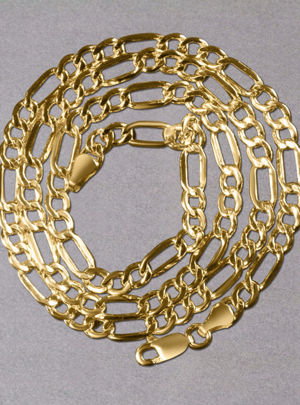 4.6mm 14k Yellow Gold Lite Figaro Chain