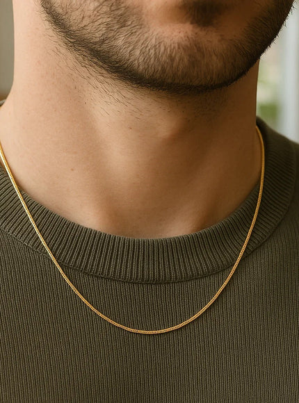 14k Yellow Gold Round Snake Chain 0.7mm