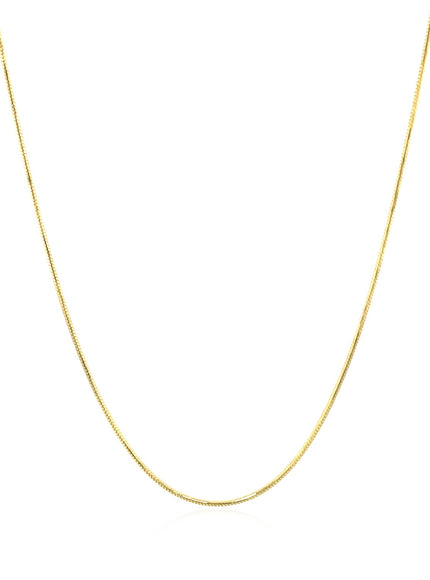 14k Yellow Gold Round Snake Chain 0.7mm