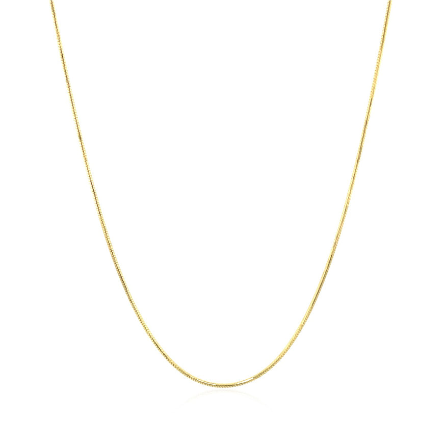 14k Yellow Gold Round Snake Chain 0.7mm