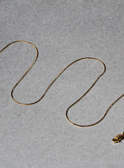14k Yellow Gold Round Snake Chain 0.7mm