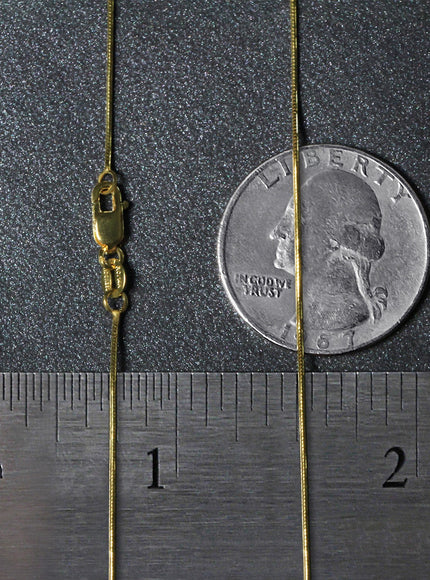 14k Yellow Gold Round Snake Chain 0.7mm