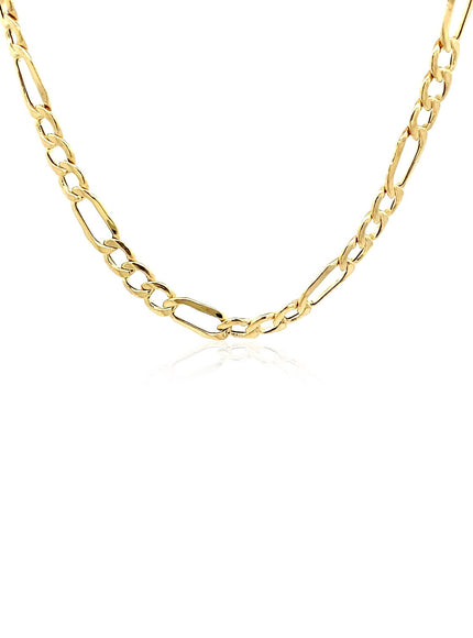 4.6mm 10k Yellow Gold Lite Figaro Chain