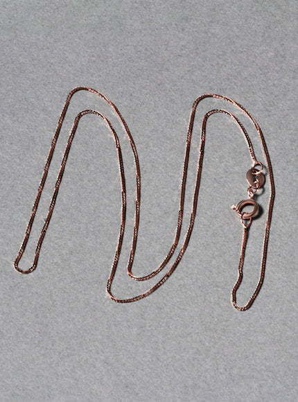 14k Rose Gold Classic Box Chain 0.6mm