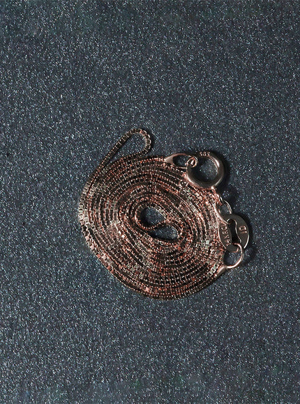 14k Rose Gold Classic Box Chain 0.6mm