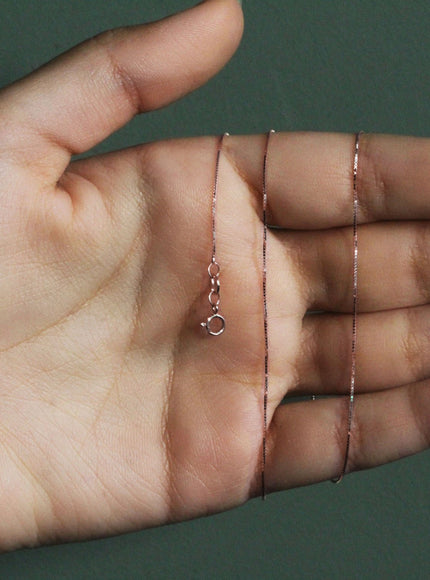 14k Rose Gold Classic Box Chain 0.6mm
