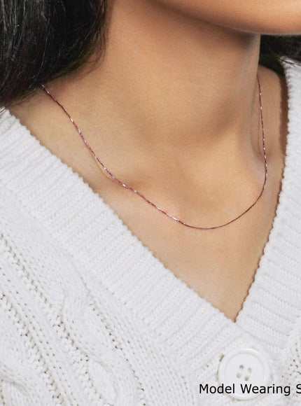 14k Rose Gold Classic Box Chain 0.6mm