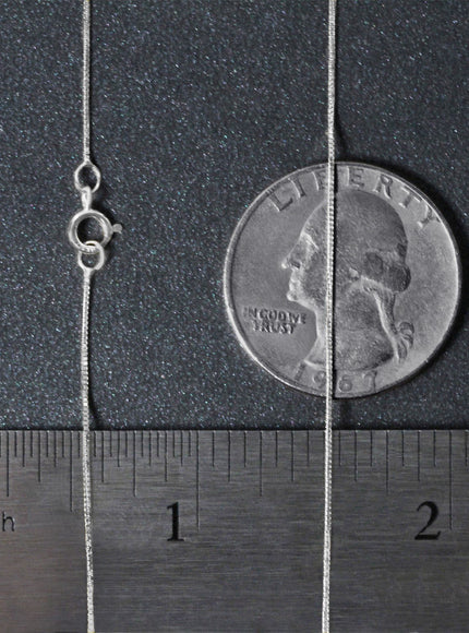 14k White Gold Classic Box Chain 0.45mm